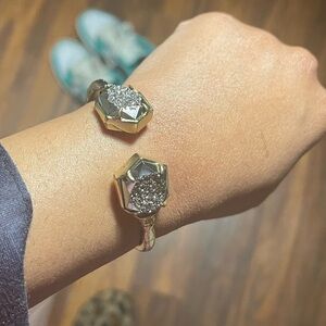 Kendra Scott Gold and Silver Druzy Cuff